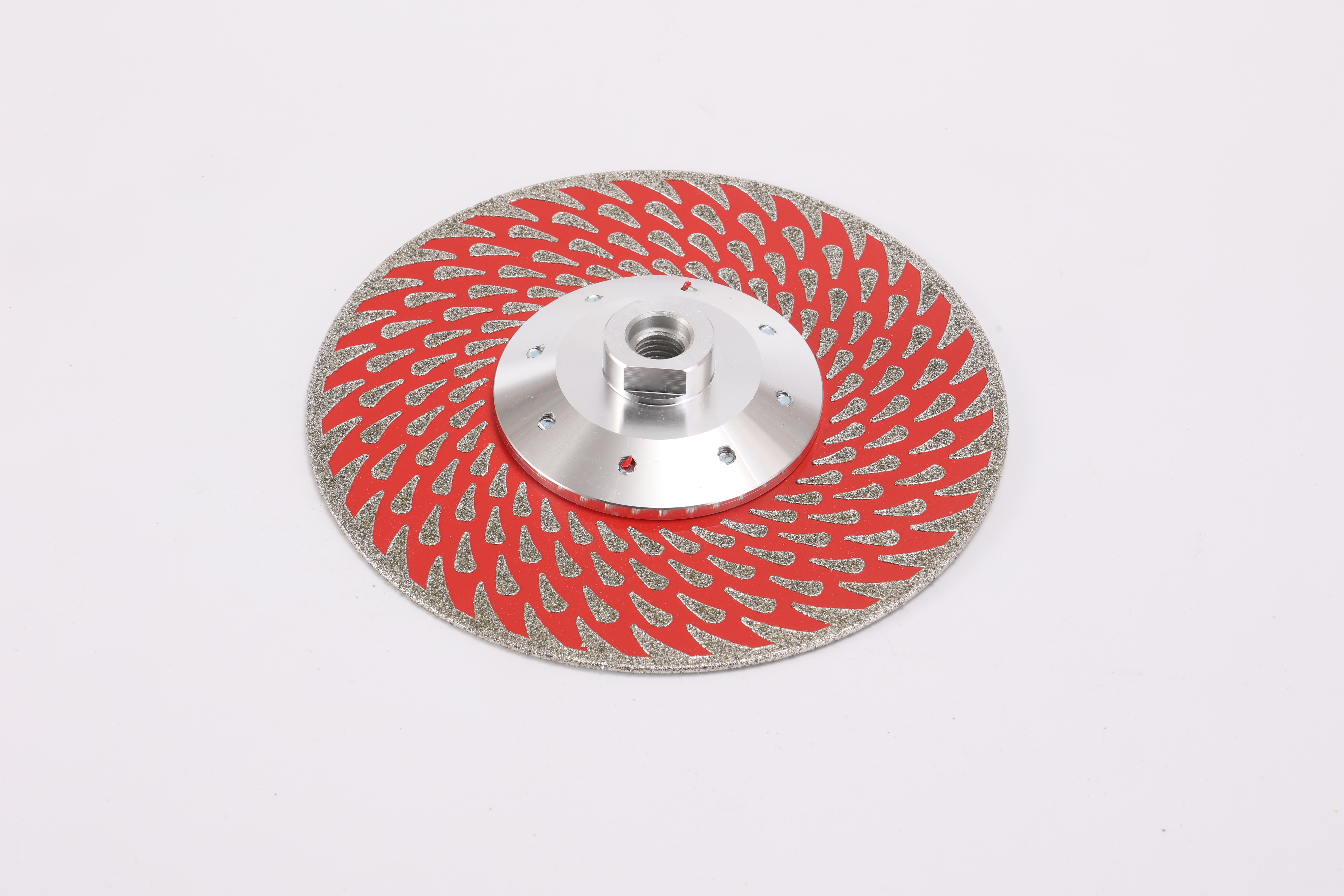 Electroplated Double Side Triangle Shape Diamond Cutting And Grinding Disc Saw Blade for Marble Ceramic with M14 Flange
