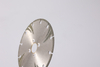 Electroplated Diamond Cutting Blade with Water Channels and Reinforced Curved Ribs