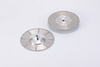 One Side Triangle Shape and Other Side With Strips Abrasive Electroplated M14 Thread Diamond Saw Blade for Marble