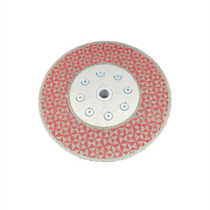 Electroplated Double Side Triangle Shape Diamond Cutting And Grinding Disc Saw Blade for Marble Ceramic with M14 Flange