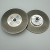 Electroplated diamond cutting and frinding disc glass