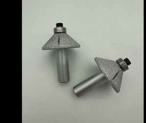 Vacuum Brazed Stone Router Bit Diamond Engraving Tools With Bearing For Hand Machine